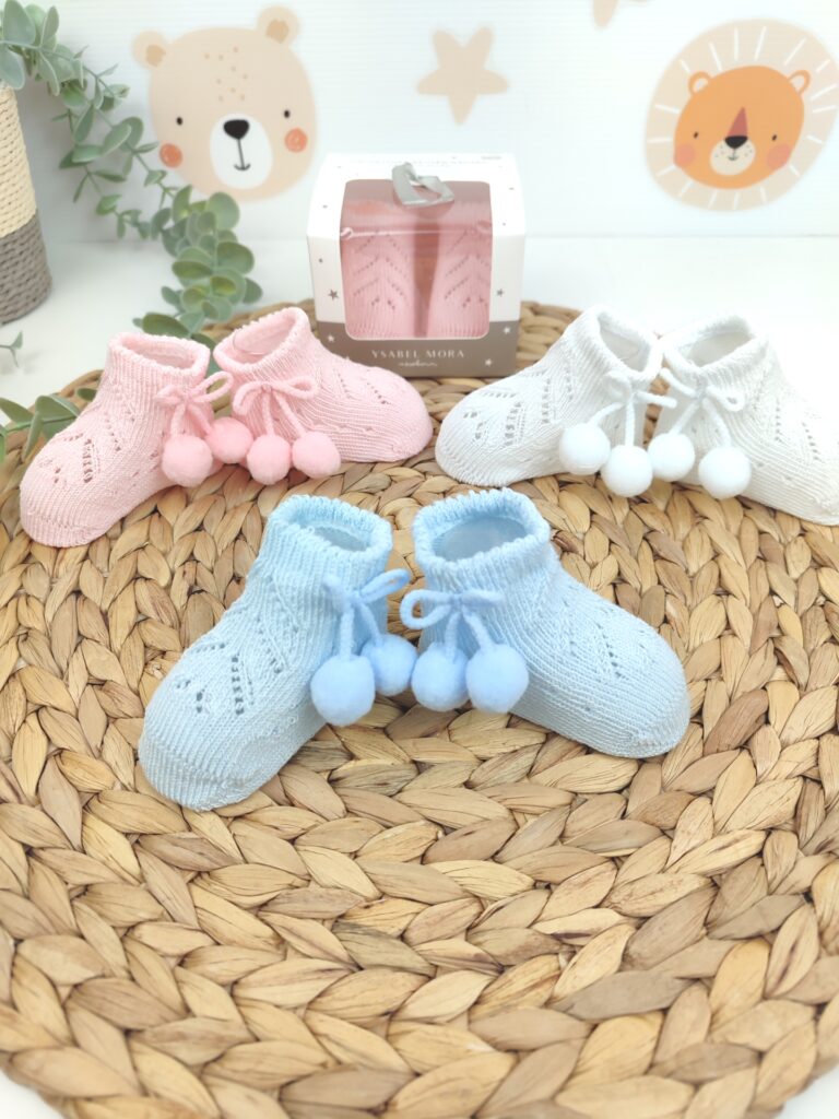 Calcetines new born Hilo calado Bolones