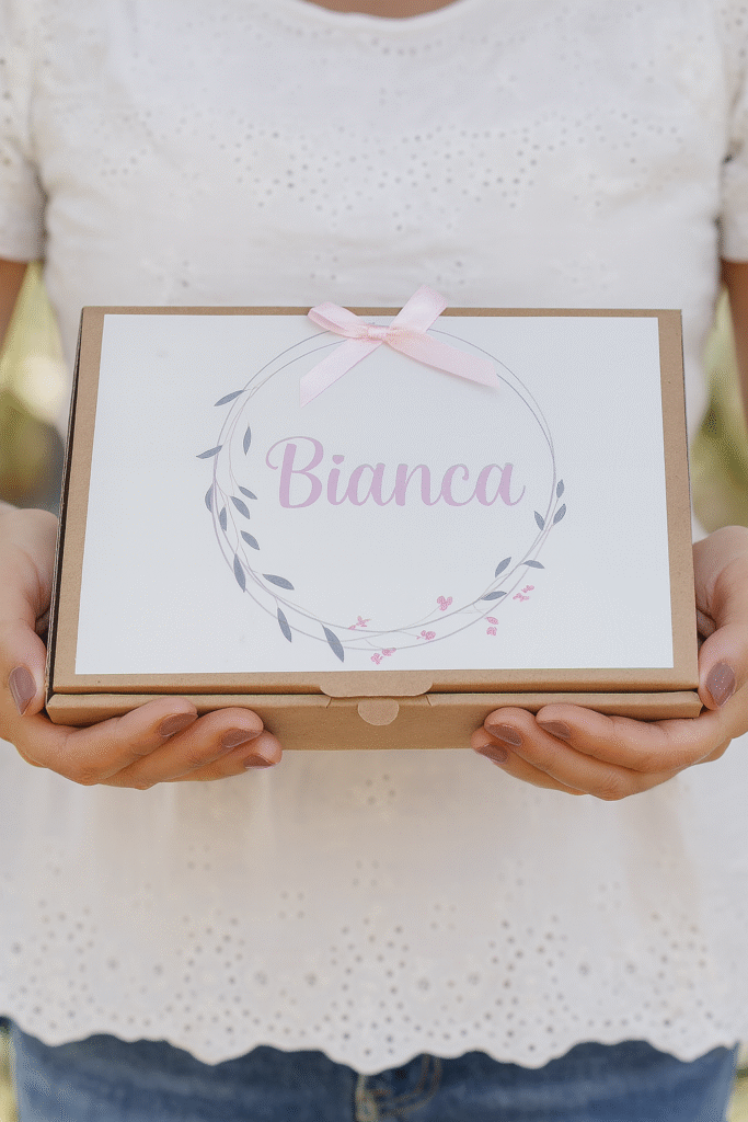 Cajita Personalizada Primera Puesta Modelo Bianca